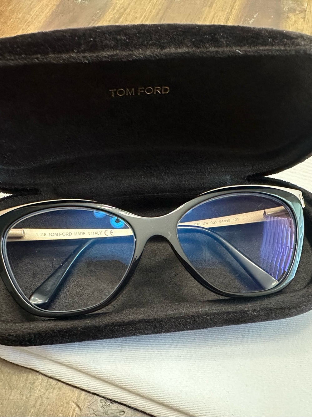 Tom Ford Black Women's Rounded Cat-Eye Glasses